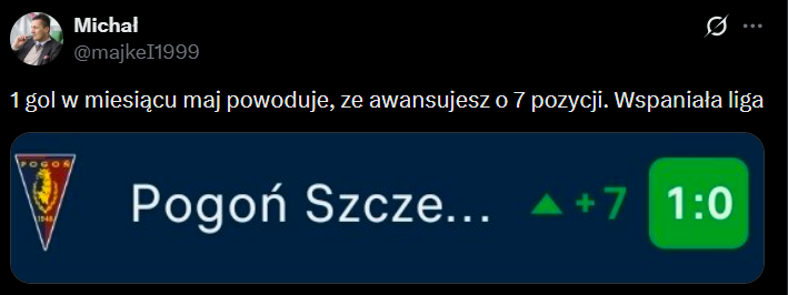 O tyle pozycji (w maju) AWANSUJE POGOŃ jeśli wygra z Wisłą Płock xD